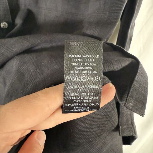 Obey Plaid Dress Women's Medium Black Plaid Button Up Long Sleeve 100% Cotton - Picture 7 of 10